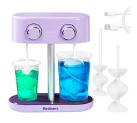 Resiners Miscelatore di Resina a Doppia Testa, Miscelatore di Epossidica Ricaricabile, velocità Continuamente Variabile e Minime Bolle, Palette Elettriche a Spirale in Silicone per Miscelazione