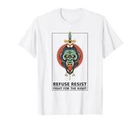 Resist ai rifiuti - Lotta per Il Diritto (Gorilla Graphic) Maglietta