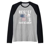 Resist Bernie Sanders combatte la protesta Contro la libertà oligarchia Maglia con Maniche Raglan