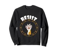 Resist Cat Paw sollevato protesta per gli amanti dei gatti Felpa