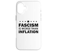 Resist Fascism is Worse Than Inflation No Kings Anti-Fascism Custodia per iPhone 16 Plus