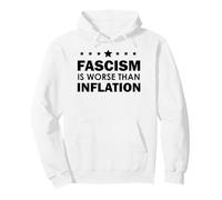 Resist Fascism is Worse Than Inflation No Kings Anti-Fascism Felpa con Cappuccio