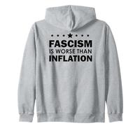 Resist Fascism is Worse Than Inflation No Kings Anti-Fascism Felpa con Cappuccio
