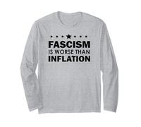 Resist Fascism is Worse Than Inflation No Kings Anti-Fascism Maglia a Manica