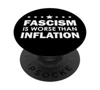 Resist Fascism is Worse Than Inflation No Kings Anti-Fascism PopSockets PopGrip Adesivo