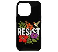 RESIST Floral Political Protest Feminist Resist Custodia per iPhone 13 Pro