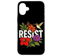 RESIST Floral Political Protest Feminist Resist Custodia per iPhone 16 Plus