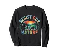 Resist Our Nature Bear Old US National Parks Felpa