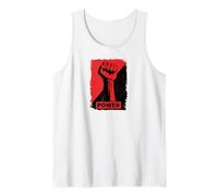 Resist Star Revolution Rebellion Retro Black Canotta