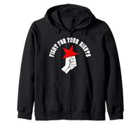 Resist Star Revolution Rebellion Retro Design Black Felpa con Cappuccio