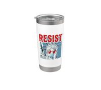Resist Statue Liberty Bubblegum Protest Equality Bicchiere termico in acciaio inox doppia parete