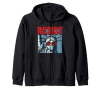 Resist Statue Liberty Bubblegum Protest Equality Felpa con Cappuccio