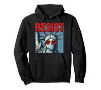 Resist Statue Liberty Bubblegum Protest Equality Felpa con Cappuccio