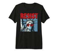 Resist Statue Liberty Bubblegum Protest Equality Maglietta Premium