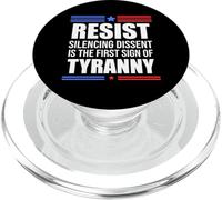 Resist Tyranny No King Pro Democracy Dies Silence I Dissent PopSockets PopGrip per MagSafe