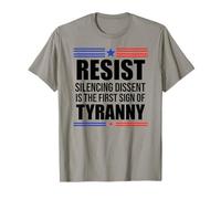 Resist Tyranny PRO Democracy Dies in Silence Dissent No King Maglietta