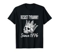Resist Tyranny Since 1776 - Corona con Teschio USA Maglietta