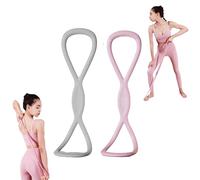 Resistance Bands, Figure 8 Exercise Bands for Women Men, Figure 8 Resistance Band with Handles, for Arms, Back, Shoulders, Legs and HIPS Working Out(Pink ash,35 pounds)