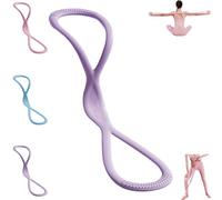 Resistance Bands, Figure 8 Exercise Bands for Women Men, for Arms, Back, Shoulder Stretch with Handles, Gift for Sports Lover/Beginner, Not Break, Portable (Purple,25lbs)
