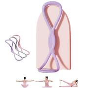 Resistance Bands, Figure 8 Exercise Bands for Women Men with Handles for Arm Shoulder, Home Fitness Portable Elastic Pull Bands for Strength Training, Yoga, Pilates (Purple,25LB)