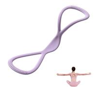 Resistance Bands, Figure 8 Exercise Bands for Women Men, Yoga Gym Fitness Pulling Rope with Handles, for Working Out, Arm, Chest Expander Strap (Purple 25 lbs)