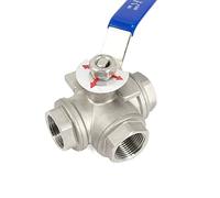 Resiste a pressioni elevate e temperature estreme 1/2" 3/4" 1" 2" Acciaio inossidabile 304 Filettatura BSP Tre 3 Valvola a sfera a tre vie Tipo T Tipo L DN15 DN20 DN25 DN32 DN40 DN50(T Type,1 Inch)