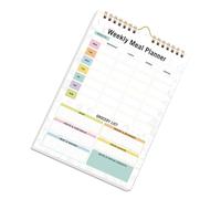 Resistente agli strappi, organizer settimanali per dieta, blocco per pianificazione dei pasti, bobine rinforzate Compatti disegni verticali Pad per pianificazione dei pasti