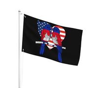 Resistente Ai Raggi Uv Bandiera Da Cortile 90X150Cm Cambodian Parrot Loves America Heart Bandiera Da Personalizzata Gran Bandiera Da Giardino Per Decorazione Domestica, Feste, Camion