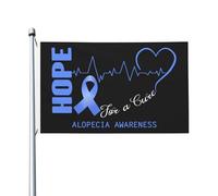 Resistente Ai Raggi Uv Bandiera Da Cortile 90X150Cm Hope For A Alopecia Awareness Bandieras Da Giardino Decorazione Bandieraes Dell'Individualità Per Decorazione Domestica, Cortile, Giardino