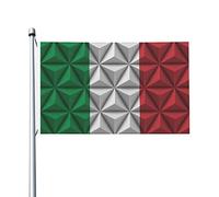 Resistente Ai Raggi Uv Bandiera Da Cortile 90X150Cm Italian Flag With Polygonal Effect Bandiera Personalizzata Colore Vivido Bandieraes Dell'Individualità Per Giardino, Cortile