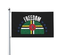 Resistente Ai Raggi Uv Bandiera Da Cortile 90X150Cm The Dominica Flag And Freedom Bandieras Da Giardino All'Aperto Bandiera Personalizzata Per Camion, Barca, La Fattoria All'Aperto