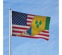 Resistente Ai Raggi Uv Bandiera Da Cortile Saint Vincent And The Grenadines Zipper America Bandiera Pirati Decorazione Bandiera Da Giardino Per Decorazione Domestica, Cortile, Giardino, 3X5 Ft