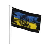 Resistente Ai Raggi Uv Bandiera Da Giardino 90X150Cm Ukrainians Lion Bandiera Da Pirati Colore Vivido Bandiera Da Dell'Individualità Per Giardino, Camion, Feste