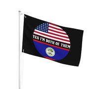 Resistente Ai Raggi Uv Bandiera Da Giardino 90X150Cm Usa Friendly Belizean Bandiera Da Dell'Individualità Colore Vivido Bandiera Da Personalizzata Per Barca, Camion, Decorazione Domestica