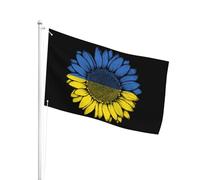 Resistente Ai Raggi Uv Bandiera Stampata Vintage Sunflower Ukrainians Bandiera Da Cortile All'Aperto Bandiera Da Giardino Per Barca, Feste, Giardino, 3X5 Ft