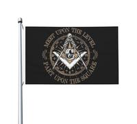 Resistente Ai Raggi Uv Bandierine 90X150Cm Masonic Faith Hope And Charity Freemason Logo Bandiera Da Cortile Decorazione Bandieraes Dell'Individualità Per Cortile, Giardino