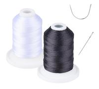 Resistente ai raggi UV - Simthread 100% poliestere legato filo Tex 69 (12wt) - 220 metri 1 bianco 1 nero,