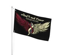 Resistente Ai Raggi Uv Striscione Da Giardino Head & Neck Cancer Awareness Bandiera Da Giardino Decorazione Bandiera Da Cortile Per Decorazione Domestica, Cortile, Giardino, 3X5 Ft