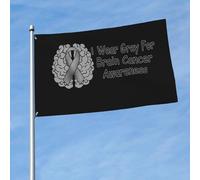 Resistente Ai Raggi Uv Striscione Da Giardino Wear Grey For Brain Cancer Awareness Bandiera Pirati Outdoor Bandiera Da Giardino Per La Fattoria All'Aperto, Cortile, Giardino, 3X5 Ft