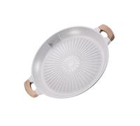Resistente alle alte temperature BBQ Pan Alluminio BBQ Griglie Vassoio antiaderente Rotondo Piastra di cottura per Vari Uso Cucina Vulcano Rock Grill Pan