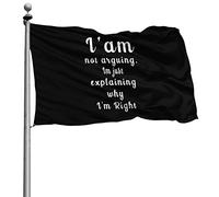 Resistente Alle Intemperie Bandiera Classica Bandiera Pirata I'M Not Arguing Just Explaining Why I'M Right 90X150Cm Flags Per All'Aperto Esterno Bar
