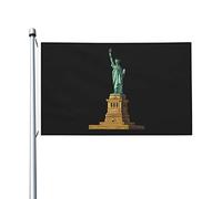 Resistente alle intemperie Bandiera da giardino Hand Painted Statue Of Freedom Flag Durevole Bandiera in poliestere 3x5 Ft per Decorazioni percortile,Decorazioni per giardino