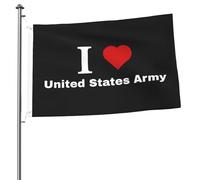 Resistente alle intemperie Bandiera da giardino I love United States Army Flag Antivento Bandiera resistente alle intemperie 3x5 Ft per Decorazioni perpatio,Decorazioni per giardino