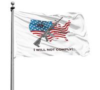 Resistente Alle Intemperie Bandiera Durevole Bandiere Da Giardino American Flag Ar15 Rifle 2Nd Amendment 90X150Cm Bandiere Da Balcone Per Decorazione Balcone Esterno