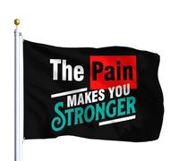 Resistente Alle Intemperie Bandiera Pirati The Pain Makes You Stronger Bandiere Da Giardino Con Occhielli Bandierine Della Decorazione Per All'Aperto Balcone Giardino 90X150Cm