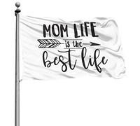 Resistente Alle Intemperie Bandiere Da Giardino Personalizzata Bandiere Da Balcone Mom Life Is The Best Life 90X150Cm Bandiera Pirata Per Ristoranti All'Aperto Celebrazione