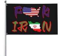 Resistente Alle Intemperie Bandierine Iranian Flag God Bless American Stampa Per Interno Decorazione Ristoranti 90X150Cm