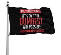 Resistente Allo Scolorimento Bandiera Classica Bandiere Da Giardino No You'Re Right Let'S Do It The Dumbest Way Possible 90X150Cm Bandierine Per Ristoranti All'Aperto Balcone
