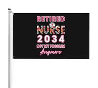 Resistente Allo Scolorimento Bandiera Pirati Retired Nurse 2034 Not My Problem Anymore Bandiere Durevole Striscioni Di Bunting Per Decorazione Balcone Ristoranti 90X150Cm