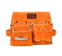 Resistente all'usura Hardware Tool Storage Bag Woodworker Marsupio portatile di riparazione della pelle di mucca